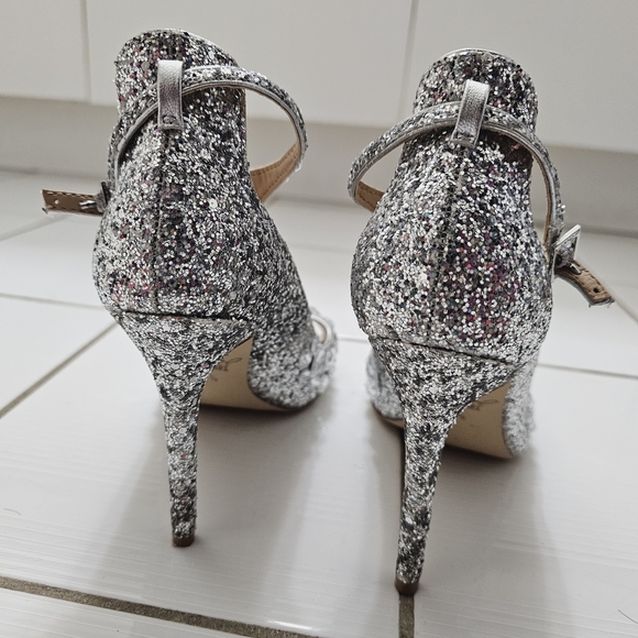 JEWEL by BADGLEY MISCHKA Conroy Stiletto Heels, Silver Embellished Sz 7.5 NWOT - Picture 13 of 13